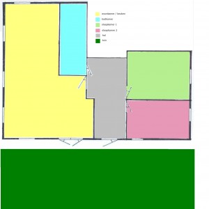 Plattegrond vakantiehuis "Brink en Bos"