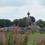 Zicht op het dorp Dwingeloo vanaf de Zuid-West zijde.