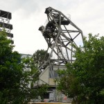 Renovatie radio sterrenwacht Dwingeloo in 2012, de schotel is er af afgetild.